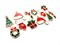 Christmas Charm Mix, 12 pieces, Holiday Themed Metal & Enamel Charms, 6 Pairs, Adorabilities